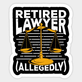 Retired Lawyer Allegedly Sticker
